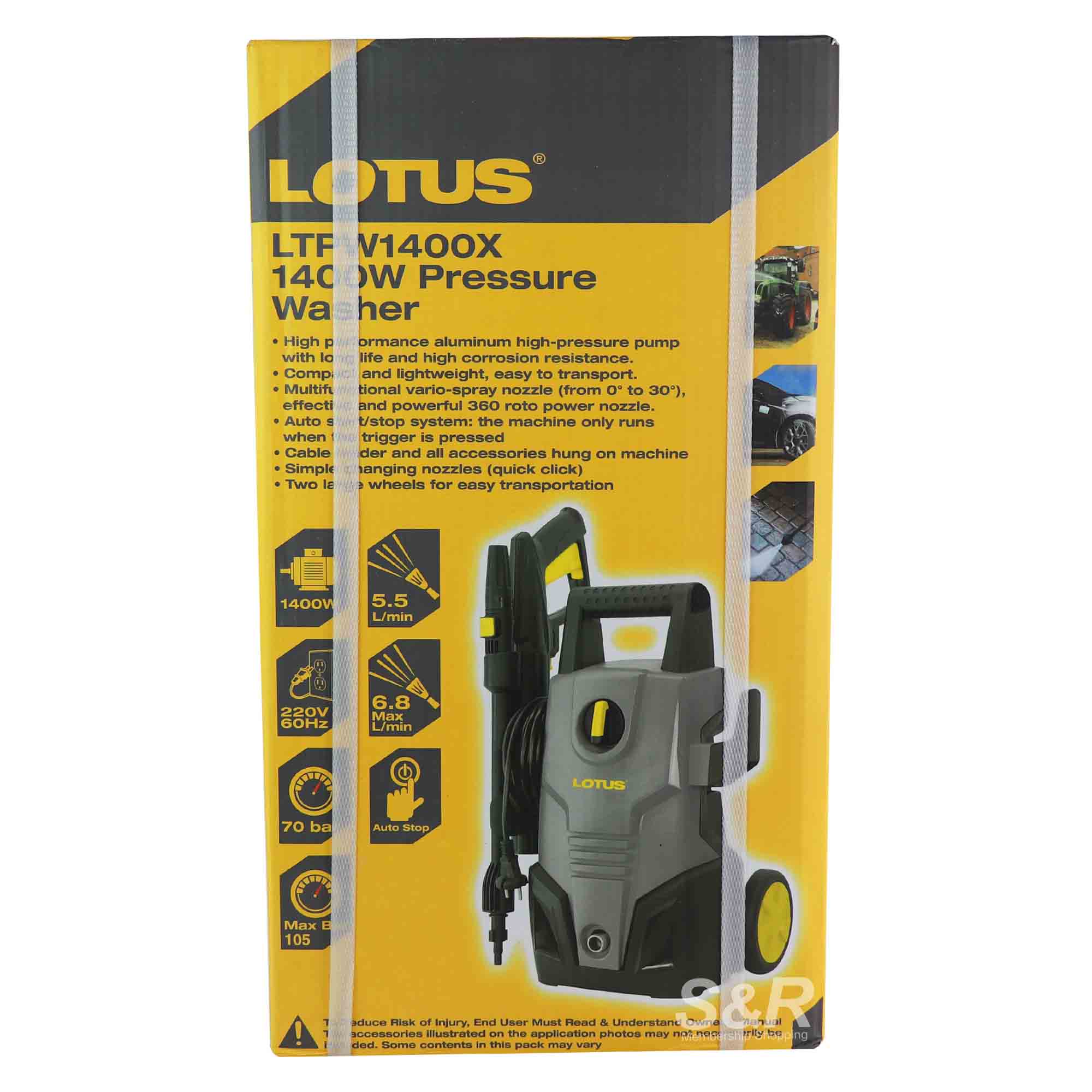Lotus 1400W Pressure Washer LTPW1400X Lotus 1400W Pressure Washer LTPW1400X